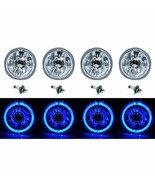 OCTANE LIGHTING 5-3/4&quot; Blue Led Halo Halogen Light Bulb H4 Headlight Ang... - $2,760.57 MXN