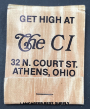 Get High At The CI Restaurant Bar Athens OH Ohio Matchbook Full 20 Unstruck - £7.49 GBP