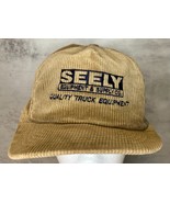 VTG Cordoury Snapback Hat Made in USA Seely Equipment &amp; Supply Co. - £12.42 GBP