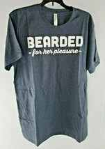 Bearded For Her Pleasure men&#39;s heather blue t-shirt size L - £11.06 GBP