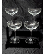 Vintage LIBBEY ROCK SHARPE 4.75&quot; Champagne Dessert Glass ETCHED WHEAT - ... - €23,67 EUR