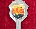 Arizona Flag Souvenir Spoon 4 1/2 inch Silver Color - £7.10 GBP
