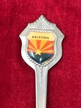 Arizona Flag Souvenir Spoon 4 1/2 inch Silver Color - £7.08 GBP