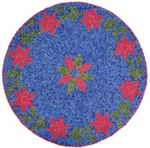 Beaded starburst place mats Table Mat Centre piece Beaded Charger 14&quot; gl... - $33.99