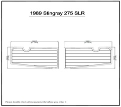 1989 Stingray 275 SLR Swim Platform Pad Boat EVA Teak Decking 1/4&quot; 6mm - $281.00