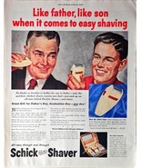 Schick electric Shaver Father Son Father&#39;s Day Graduation 1949 Vintage P... - $223.33 MXN