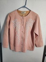 Dana Buchman sweater set petite animal print  Shell And Cardigan 3/4 Sle... - £14.79 GBP