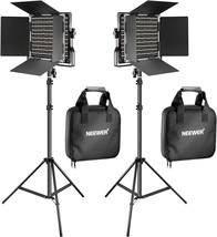 NEEWER 2 Pieces Bi-color 660 LED Video Light and Stand Kit - £213.44 GBP