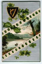 St Patricks Day Postcard Lower Lake Killarney Boat Clovers Germany BB London - $18.00