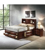 Ireland Queen Bed w/Storage, Espresso Finish - $1,911.67 CAD