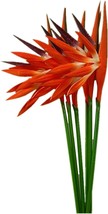 Bird Of Paradise Artificial Flowers 6 Pcs. 23&quot; Permanent Flower,, Orange - £30.62 GBP