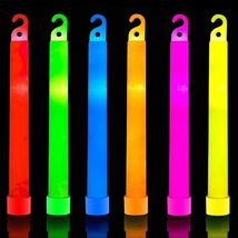 12 Pack 6 Inch Ultra Bright Large Glow Sticks 12 Hr Long Lasting Light S... - $300.91 MXN