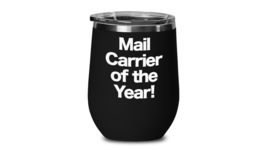 Best Mail Carrier Ever Wine Tumbler Travel Cup Funny Gift for Postal Wor... - £20.31 GBP