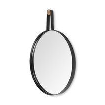 Oval Black Metal Frame Wall Mirror - £113.34 GBP