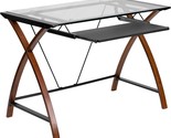 With A Pull-Out Keyboard Tray And A Crisscross Frame, Flash Furniture&#39;S ... - $150.97