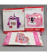Valentine Mailbox Kits x3 Purple Shark, Pink Dog, Red Heart - New Sealed... - €12,41 EUR