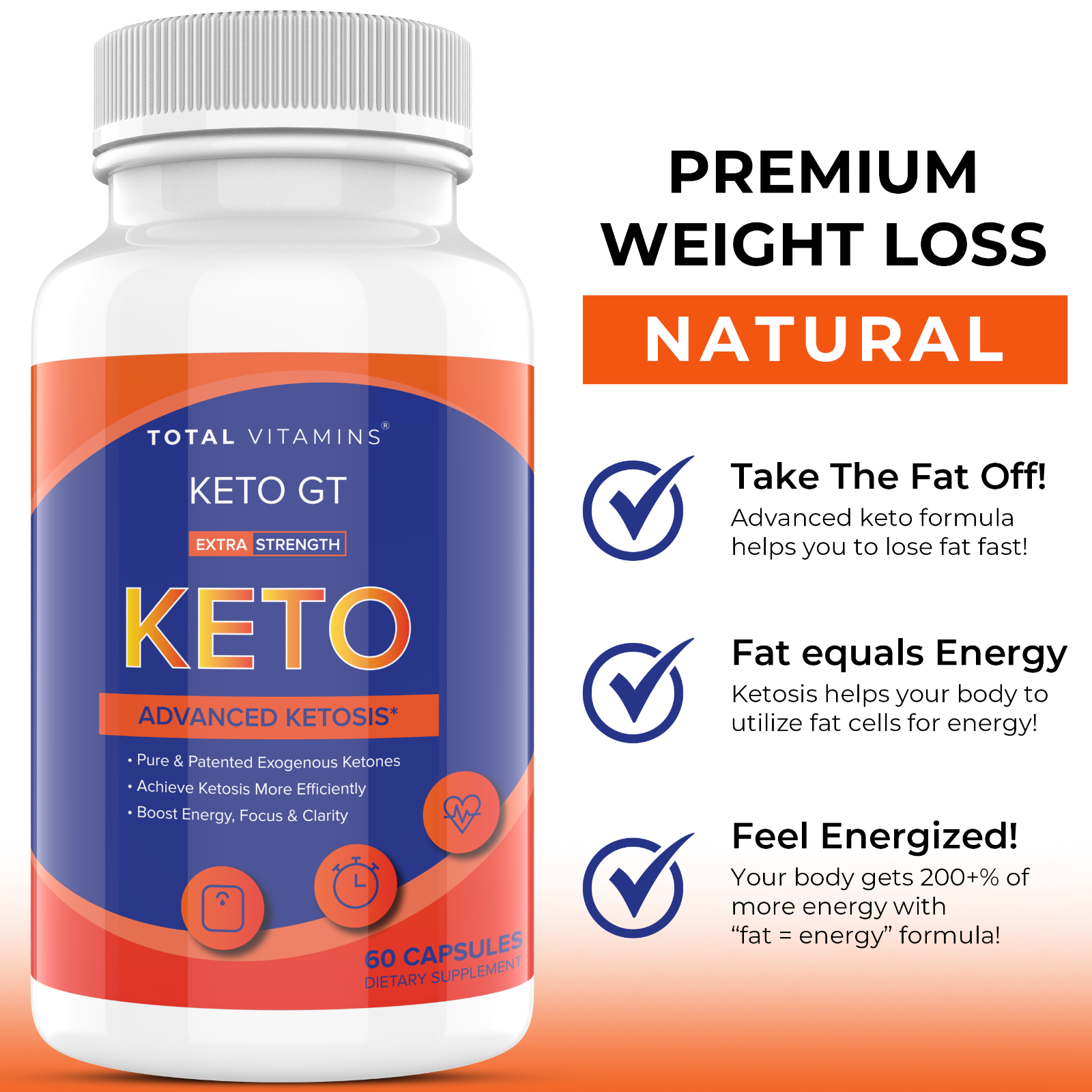 Keto GT 800mg Ultra Fast Diet Pills 360 BHB Fat Burner Advanced Weight Loss - $27.98
