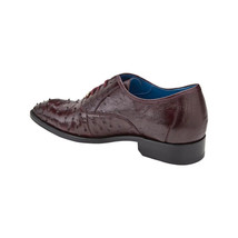 Belvedere Men's Orlando Dress Shoes Genuine Ostrich Quill Dark Burgundy D01 image 2