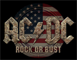 AC DC Classic Rock Or Bust Icon Music Band  Man Cave Wall Décor Metal Tin Sign - £12.82 GBP