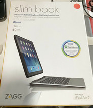 Zagg Slim Book Folio Keyboard Case for Apple iPad Air 2 ZaggKeys ID6ZF2-BB0 - £26.27 GBP