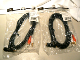Lot of 2 | 10ft (1/8&quot;) 3.5mm AUX Stereo to 2 RCA Male Audio Y Cable Adapter Cord - £7.98 GBP