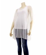 Circle Net Top Fashion Scarf Poncho Mesh White Drape Cape One Size Fits ... - $24.35 CAD