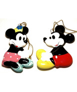 Walt Disney Company Mickey MInnie Mouse Ceramic Ornaments Christmas Lot ... - $34.95