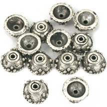 Bali Bead Caps Rope Antique Silver Plated 9.5mm 12Pcs Approx. - £5.37 GBP