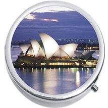 Sydney Opera House Australia Medicine Vitamin Compact Pill Box - £7.75 GBP