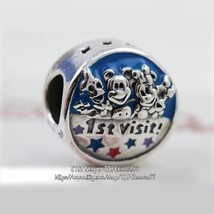 925 Sterling Silver Disney Park My 1st Visit Charm With Mixed Enamel Cha... - $329.08 MXN