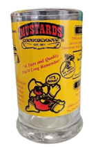 1986 Glass Beer Mug Advertising Mustards Restaurant - $12.79