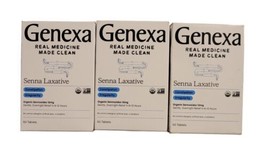 3 x Genexa Senna Laxative 50 Tabs Organic Sennosides Constipation Irregu... - $29.69