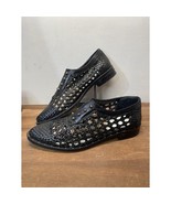 Freda Salvador Shoes Womens 8.5 Black Wish Oxford Woven Studded Slip-On ... - £101.19 GBP