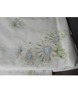 Springmaid Wondercale Double Size Flat Sheet Floral Daisies Blue Cottage... - $19.54