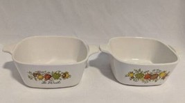 Vintage Corning ware Spice of Life Centura Retired 2 Petite Pans 700ml 2 3/4 cup - £15.53 GBP