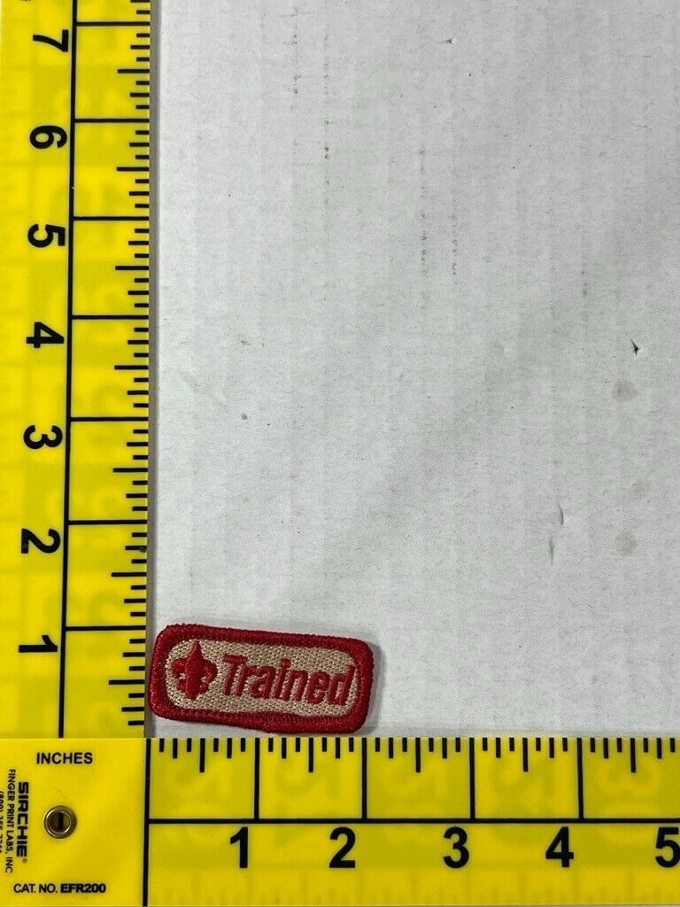 Official Boy Scout Cub Scout BSA Red And Tan Uniform Trained Patch - $2.48