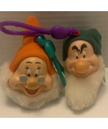 Walt Disney’s Snow White &amp; Seven Dwarfs Plush DOC &amp; Grumpy Key Chain - £14.29 GBP