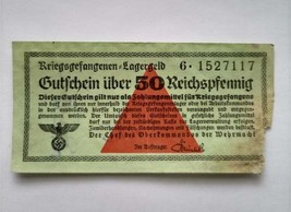 50 German Reichspfennig prisoner of war POW currency 1939 1944 lagergeld RARE 2 - $296.01