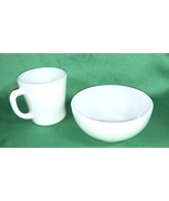 Vintage Fire King Oven Ware Coffee Mug Cup 13 Milk Glass D Handle Small ... - $338.70 MXN