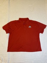 Ohio State Buckeyes Polo Shirt Mens 3XL Short Sleeve OSU Red Polyester Adult - £18.68 GBP