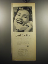 1957 Bell Telephone Ad - Just for fun - £14.60 GBP