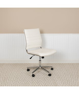 White LeatherSoft Office Chair BT-20595M-NA-WH-GG - $160.95