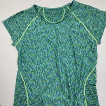 Athleta Womens Blouse Shirt Sz M Rear Zip Pocket Biking Hiking Activewear Shirt - £5.93 GBP