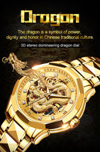 Men&#39;s 18K Gold Automatic Skeleton Water Proof &quot;DRAGON&quot; Luxury Wrist Watch - £1,198.81 GBP