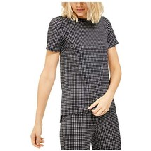 MSRP $98 Michael Kors Micro Check Short Sleeve Tunic Size Small - £14.40 GBP