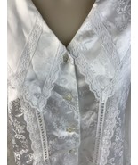 Vtg  Gunne Sax Blouse White Lace shirt top Sz 5 Polyester - $67.87 CAD