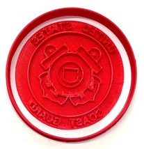 US Coast Guard With Words Military Set Of 2 Cookie Cutter And Stamp USA ... - $6.99 CAD
