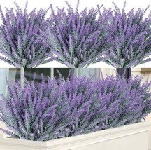 The Item &quot;12 Bundles Fake Flowers Artificial Lavender Faux Plastic Purple - £25.53 GBP