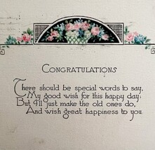 Congratulations Greeting Victorian Card Postcard 1900s Floral PCBG11B - $367.91 MXN Congratulations Greeting Victorian Card Postcard 1900s Floral PCBG11B - $367.91 MXN