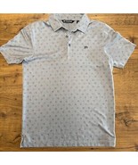 TravisMathew Chancellor Mens S Golf Polo Gray Geometric Preppy Lightweight - $550.22 MXN